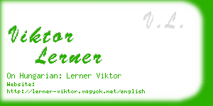 viktor lerner business card